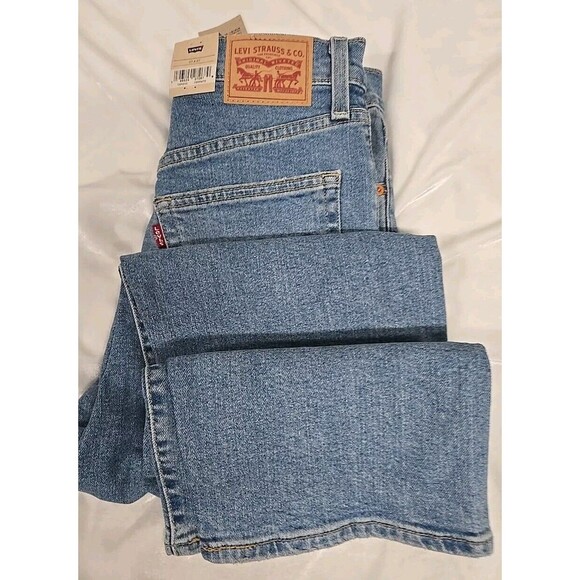 Levis Ribcage Ankle Straight Jeans Super High Rise Blue Women’s Size 27x27 NWT - Picture 8 of 8